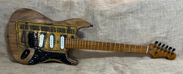 Jacobs Guitars Strat Style. Hand made in the USA Barncaster 200 year old wood/ VIDEO