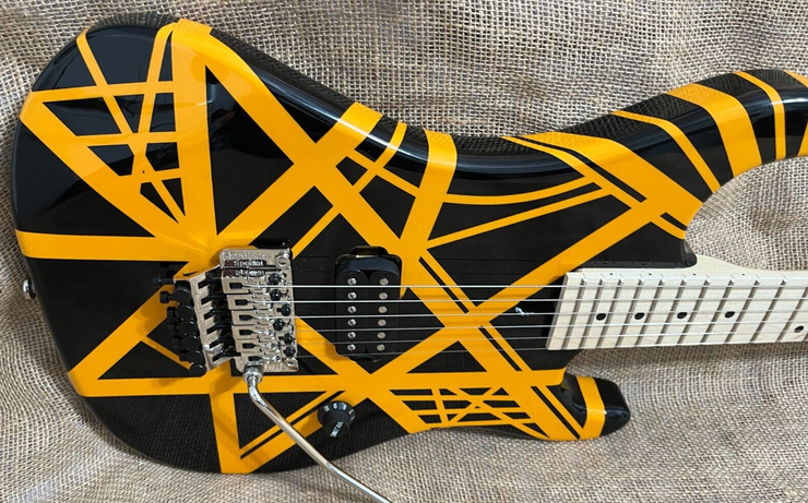 EVH Style Jacobs Guitar Black and Yellow. HandCrafted in the USA.