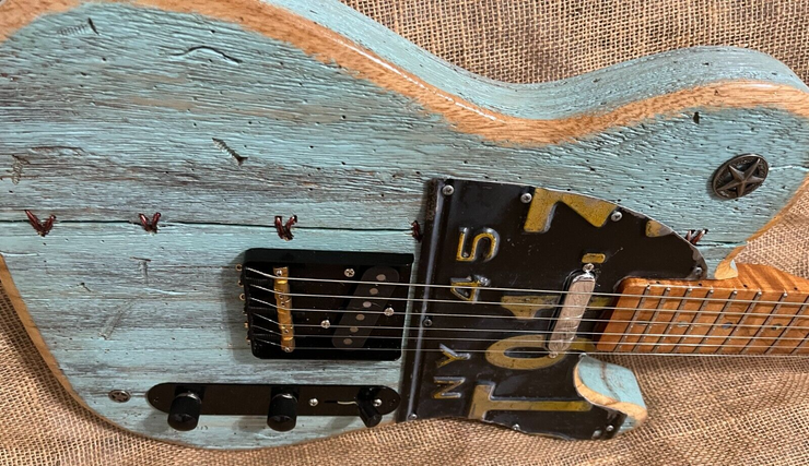 Jacobs Guitars Tele Style. Hand made in the USA Barncaster 200 year old wood