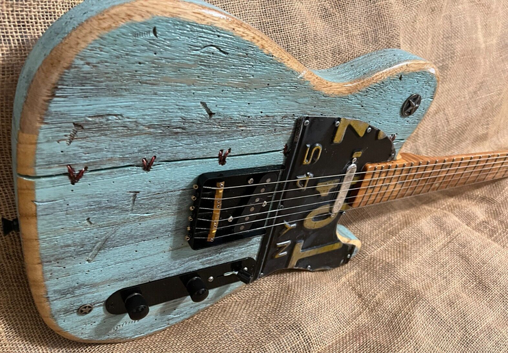 Jacobs Guitars Tele Style. Hand made in the USA Barncaster 200 year old wood