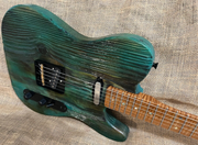 Jacobs Guitars Tele Style. Hand made in the USA Barncaster 200 year old wood./ GREEN