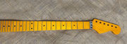 Jacobs Guitars Strat Replacement Neck Full scalloped 24 Frets. / Yellow Nitro Finish