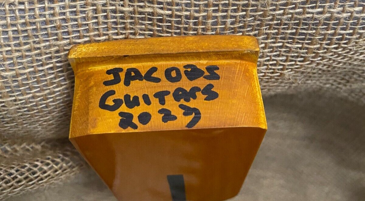 Jacobs Guitars Strat Replacement Neck Full scalloped 24 Frets. / Yellow Nitro Finish