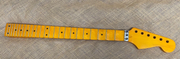 Jacobs Guitars Strat Replacement Neck Full scalloped 24 Frets. / Yellow Nitro Finish